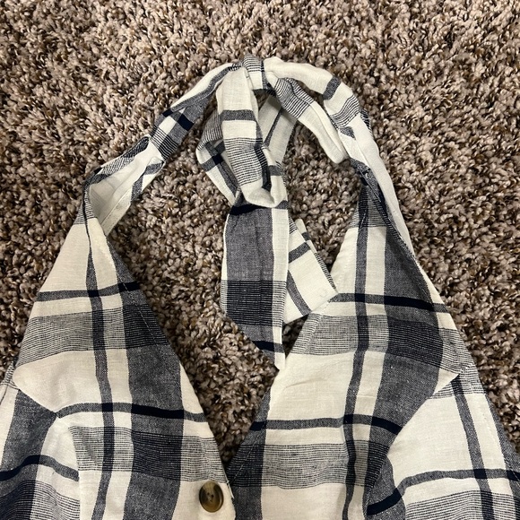 American Eagle outfitters plaid halter top romper - Picture 5 of 7